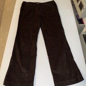 Toad & Co Women's Brown Corduroy Pants Stretch Boot Cut Organic Cotton Sz 8
